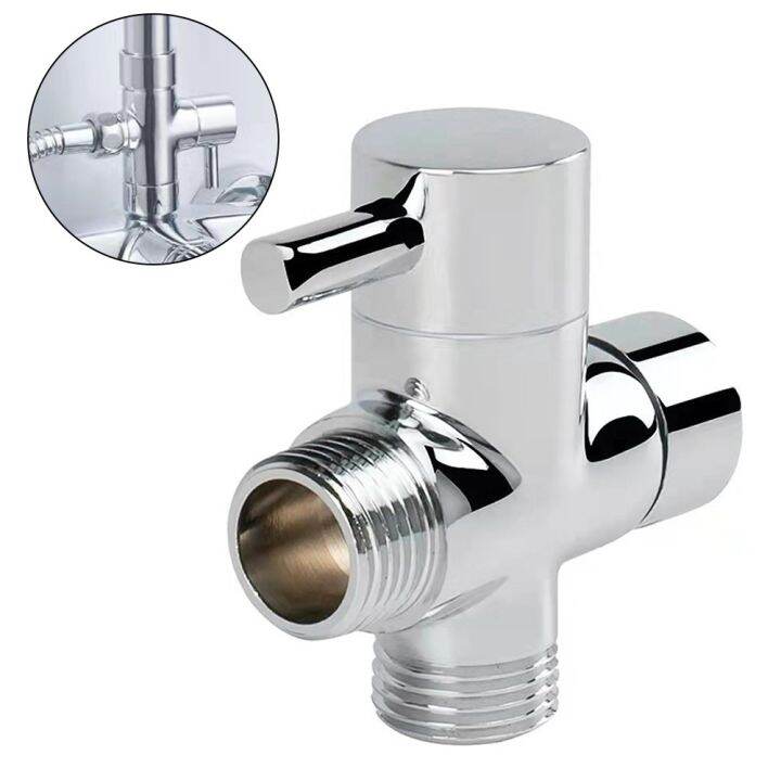Versatile G1/2 Solid Brass Hand Held Shower Head Diverter Valve Chrome
