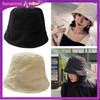 LIURU บริสุทธิ์ Unisex หมวกชายทะเล Sunbonnet Fedoras หมวกชาวประมงหนังกลับหมวกถังฝ้ายหมวกปานามา