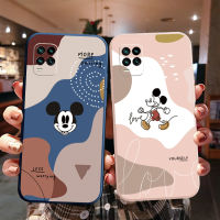 เคสโทรศัพท์สำหรับ Realme C21 C11 C12 C15 C17 8 Pro 7 7i 5 5i 5S 6i C25S แฟชั่นน่ารักการ์ตูนที่มีสีสัน Mickey Mouse สีชมพูเลนส์กล้องป้องกันกรอบขอบ