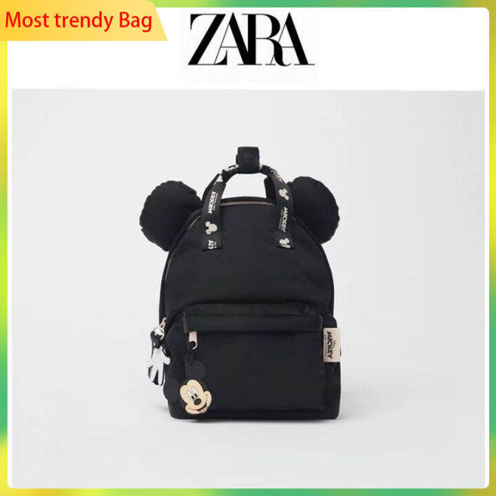Zaras New Mickey Mouses Backpack 2023 Children Cute Mickey Bag Water
