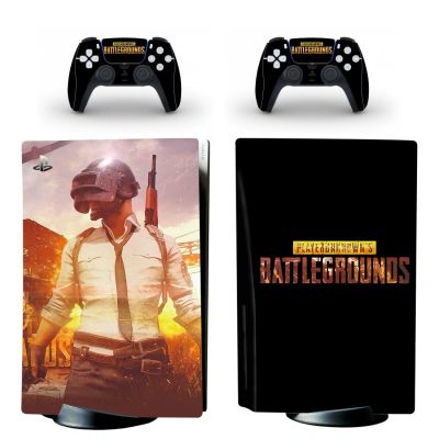 Game PUBG PS5 Standard Disc Skin Sticker Decal for PlayStation 5 Console and 2 Controllers PS5 Disk Skin Vinyl