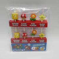 Sun Art Super Mario กล่องอาหารกลางวัน Bento ตกแต่งอาหาร Pick Picks 8Pcs