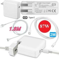 87W USB C/Type-C Power Adapter Charger With extension cable 1.8 meters for Apple 2016 2017 Macbook Pro Touch Bar 13 15