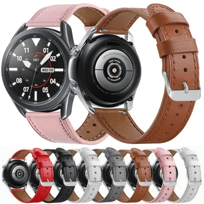 20mm 22mm Leather Band For Samsung Galaxy Watch 3 41 45mm Galaxy 42 46mm celet Strap For Samsung Active 1 2 40 44mm Gear S3