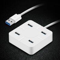∈☁ Stylish Cable Hub Widely Compatible Stable Output Driver-free 4 in 1 USB2.0 Expansion Dock