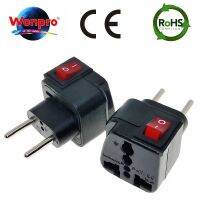 ❡► Universal to EU Plug Adapter Converter AC250V 10A With LED Main Switch Wonpro WSA-9C