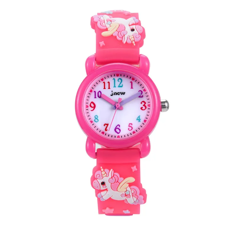 โรงงานขายส่ง-3d-นาฬิกาการ์ตูนสำหรับเด็กนาฬิกาควอตซ์กันน้ำนาฬิกาของขวัญพิเศษข้ามพรมแดนนาฬิกาเด็กยูนิคอร์น