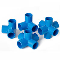 【CW】20mm 25mm 32mm 40mm 50mm ID 3 4 5 6 Way Blue PVC Tube Joint Fitting Coupler Adapter Water Connector For Aquarium Fish Tank