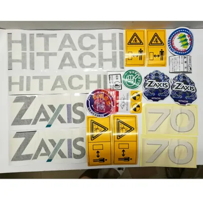 Hitachi ZAXIS Zax70120200230270330470-6เต็มรถขุดสติกเกอร์รูปลอกขุดหัวรถจักรเครื่องหมายขุดหนักเครื่อง