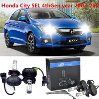 1คู่ LED ไฟหน้ารถ8000LM Auto ไฟหน้ารถมอเตอร์ไซค์แบบ LED H4สำหรับ Honda City SEL 4ThGenyear 2003-2008อุปกรณ์เสริม