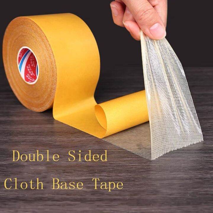 strong-waterproof-fiber-mesh-cloth-base-tape-kitchen-high-temperature-no-trace-transparent-heat-resistant-double-sided-tape