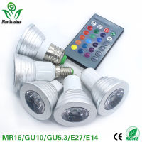 【COOL】 Potsland Pakistan ราคาต่ำสุด5W E14 E27 LED GU10หลอดไฟ LED RGB 16สีโคมไฟ LED ควบคุมด้วยรีโมท IR LED สำหรับการตกแต่งงานปาร์ตี้ภายในบ้าน