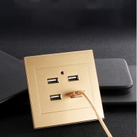 ✸ 1PC Panel Socket Type 86 Concealed 220V Two Or Four Porous USB Socket Hotel Engineering Site Dormitory USB Charging Panel