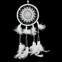 【cw】 New Style White Lace Dreamcatcher Feather Ornaments Simple Automobile Hanging Ornament Car Hanging Birthday Gift Wedding Celetion Decoration 【hot】