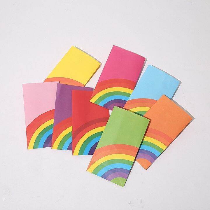 rainbow-candy-kraft-paper-food-bag-kids-birthday-treat-cookie-bag-christmas-party-supplies-bakery-gift-packing-pouches