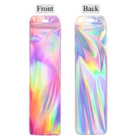 【hot】 120pcs Holographic Resealable BagPink Foil Sealable Ziplock Mylar Baggies