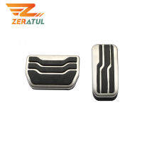 Zeratul Auto เหยียบสแตนเลสไม่มีเจาะรถเบรคแก๊สเหยียบครอบคลุมสำหรับ Ford Fusion Mondeo 2013-2020สำหรับ Lincoln MKZ