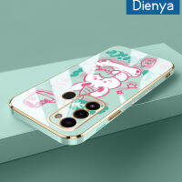 เคส Dienya สำหรับ Tecno Spark Go 2022เคสลายการ์ตูนน่ารักโชคดีใหม่กรอบสี่เหลี่ยมชุบซิลิก้าเจลนิ่มกันกระแทกเคสมือถือรวมเลนส์กล้องถ่ายรูปฝาครอบป้องกัน