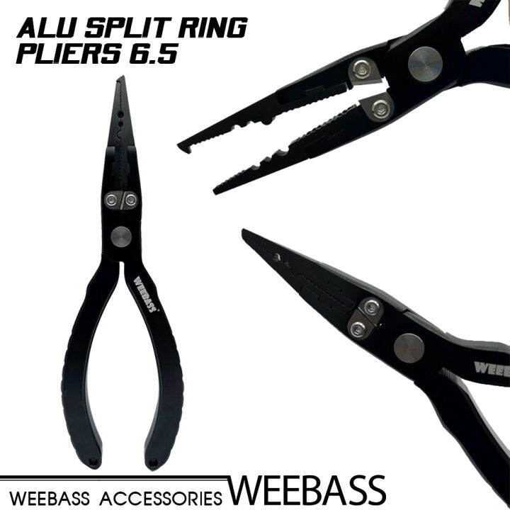 อุปกรณ์ตกปลา-weebass-คีม-alu-split-ring-pliers-6-5-คีมปลดสปริทริง-คีมตัดสาย