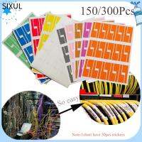 SIXUL 150/300pcs กาวในตัว เครื่องมือมาร์กเกอร์ กันน้ำ เครือข่าย ออแกไนเซอร์ไฟเบอร์ แท็กประจำตัว สติ๊กเกอร์ ฉลากสายเคเบิล