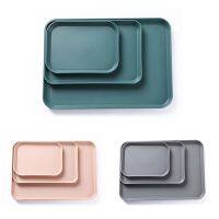 【CC】□▨  3 Pcs Multi-Function Rectangular Plastic Tray Storage Supplies Fruit Dessert