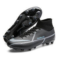 Soccer Shoes Mens New High-top Big Size Outdoor Football Boots Comition Training Style Cleats Ergonomic Design