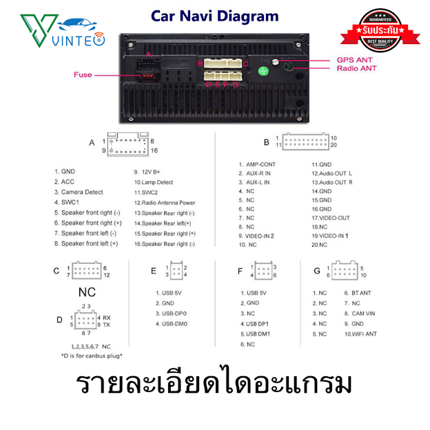 vinteo-จอแอนดรอยติดรถยนต์-android-11-ram2rom32-ตรงรุ่น-mitsubishi-new-triton-2015-2021-พร้อมปลั๊กแปลงกล้องถอย-ใช้กล้องเดิมได้-พวงมาลัยมัลติ-คุมได้ปกติ