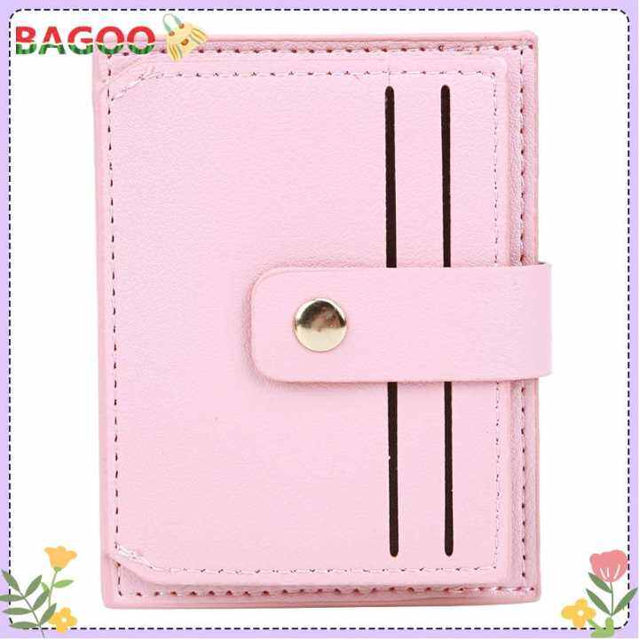 กระเป๋าใส่บัตรผู้หญิงกระเป๋าสตางค์-simple-pu-leather-case-multi-slots-small-female-solid-coin-purse-card-holder