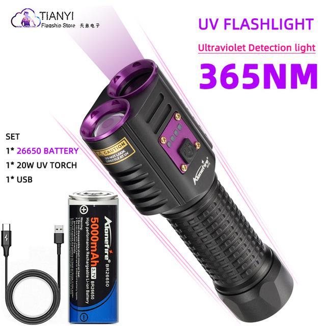 uv-curing-glue-lamp-household-identification-fluorescent-agent-purple-light-365nm-high-power-waterproof-flashlight