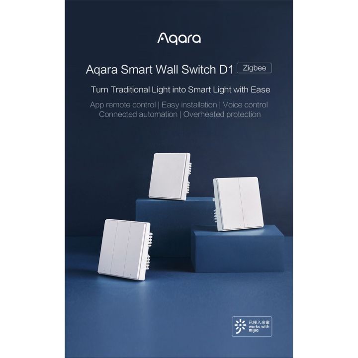 aqara-smart-wall-switch-d1-zigbee-wireless-remote-control-key-light-neutral-fire-wire-triple-button-smart-home