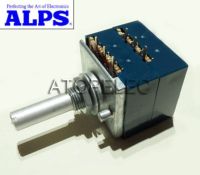 Japan ALPS RK27 Volume LOG Stereo Potentiometer 2-gang Dual 10K/20K/50K/100K/250K/500K Slotted Shaft