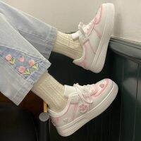 ♛✤  SHANPA Pink Platform Sneakers Kawaii Pattern Breathable Fashion Shoes Ladies Footwear