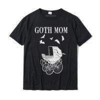 Goth Mom Funny Baby Carriage With Bats Mothers T-shirt Camisas Hombre New Arrival Casual Tshirts Cotton Men Tops Tees Casual - lor-made T-shirts XS-6XL