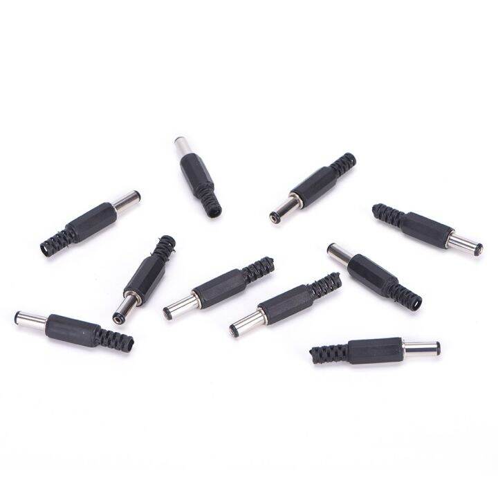[Hot K] 10 Pcs 5.5x2.1mm Male DC InLine Plug Socket Jack Connector