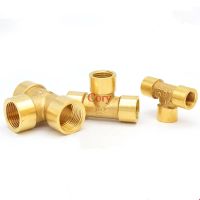 1PC 1/8" 1/4" 3/8" 1/2" 3/4" 1" 1.2" 1.5" 2" BSP Female 3 Way Tee Type Brass Pipe Fitting Adapter Connector For Water Fuel Gas Valves