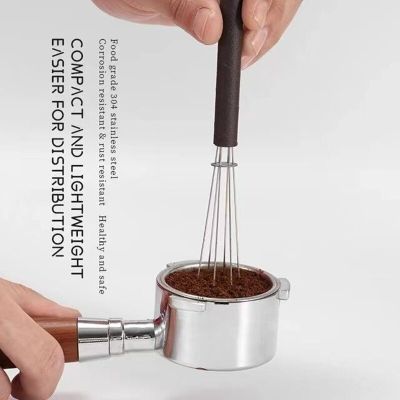 Coffee Powder Tamper Distributor Leveler Tool Needle Type Coffee Powder Distributor Food Grade Material Espresso Stirring Tool