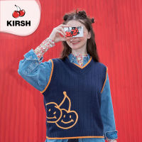 [KIRSH] DOODLE CHERRY KNIT VEST KA | Korean | Korean Style | Korean Knit | Korean Brand | korean style | korean fashion | Korean Long Sleeve T shirt | Korean Women Sweater | Women top | Korean cotton top | Korean sweatshirt | Cotton shirt Korean