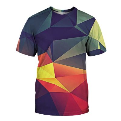 New 3D Geometric Creativity Pattern t shirt for men Summer Fashion Casual Handsome Print T-shirt Trend haruku Hip Hop t-shirts