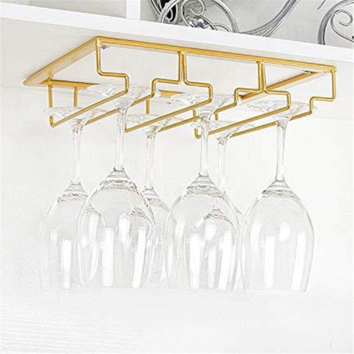 Wine Glasses Holder Hanging Rack Kitchen Bar Wall Hanging Champagne