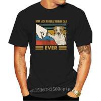 New Retro Best Jack Russell Terrier Dad Ever T Shirt For Men Short Sleeve Dog Lover Summer T-shirt Soft Cotton Tee Merchandise G