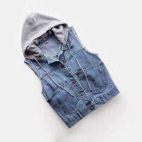 利Fashion denim jacket sleeveless Korean style denim vest sleeveless tank top coat