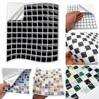 DJ 3D Drop Glue Mosaic Lattice Self-adhesive Kitchen Bathroom Decorative Tile Wall Sticker Home Decoracion Para