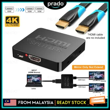 HDMI Splitter Dual Monitors 1 in 2 out Extended 4K Display