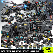 Đồ chơi lego Cảnh Sát SW920 lắp ráp mô hình Xe cảnh sát, Lego máy bay