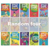 หนังสือ4เล่มแบบสุ่มหนังสือ4เล่มสุ่มหนังสือ4เล่มคอลเลกชัน Roald Dahl หนังสือเด็กวรรณกรรมภาษาอังกฤษนวนิยายรูปภาพชุดหนังสือนิทานการอ่านการศึกษาเบื้องต้นสำหรับเด็ก