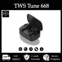 TWS Tune 668 หูฟังบลูทูธ หูฟังไร้สาย น้ำหนักเบา พกพาสะดวก มีระบบสัมผัส กันน้ำ ระยะสัญญาณไกล10ดมตร สินค้าพร้อมส่ง มีประกัน