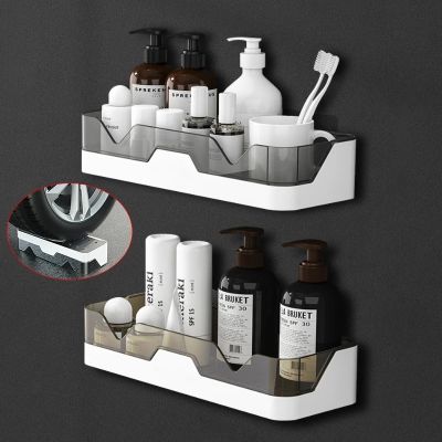 Wall-mounted Bathroom Shelf Cosmetic Lotions Storage For Kitchen Organizer For Bathroom Accessories Plastic Storage Container