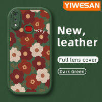 YIWESAN เคส M11 A11 M01s A10s ปลอกสำหรับ Samsung ทันสมัยเคสโทรศัพท์สีกันกระแทกลายดอกไม้สีชมพูสีแดงสวยทนทานต่อการตกเคสซิลิโคนเนื้อนิ่ม