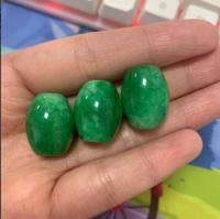 10PC Green Jade 20mm Round Bead Accessories DIY Bangle Charm Jewellery Fashion Hand-Carved Luck Amulet Gifts NEW