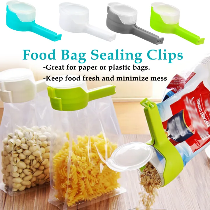 Hot Seal & Pour Food Storage Bag Sealer Clip Freezer Fridge Bag Sealing Clip